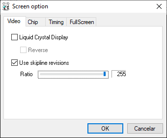 Neko Project 21 screen options
