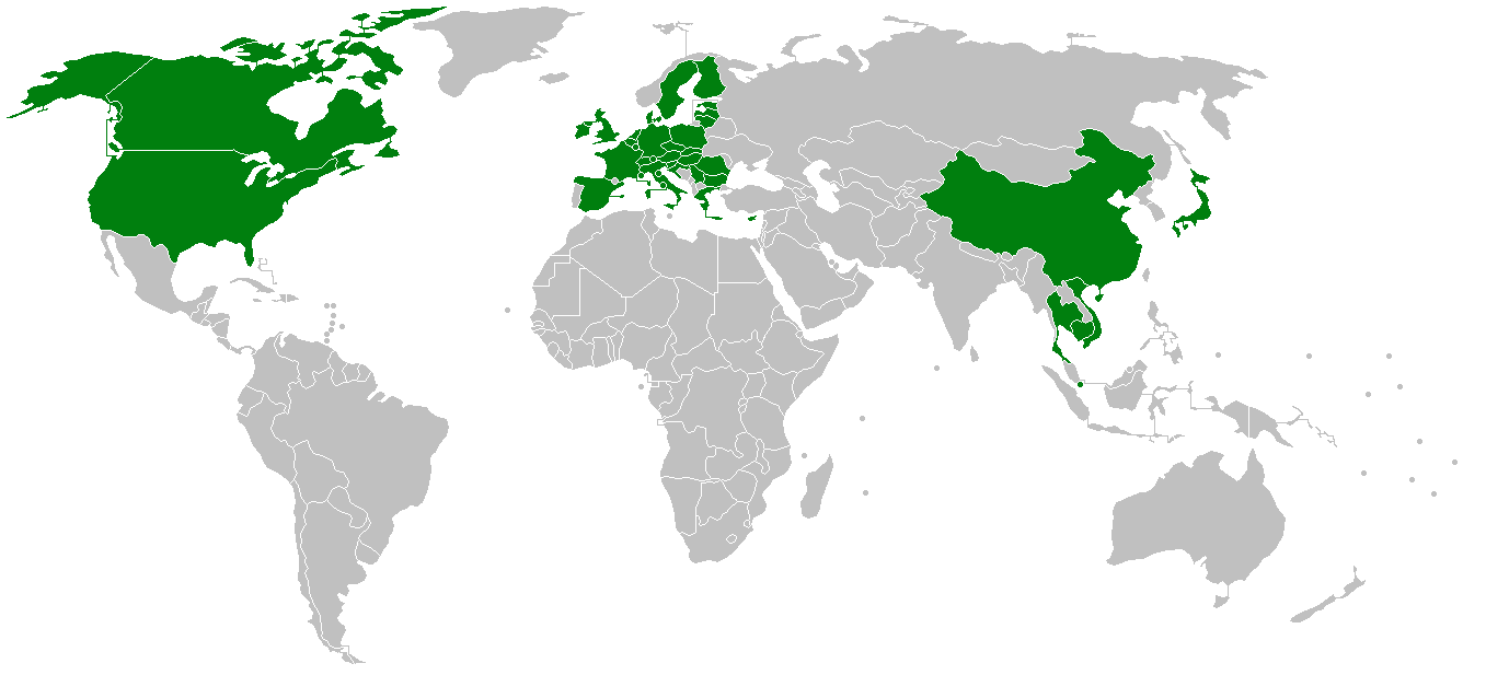 Maribel's visited countries map